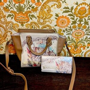 Harry Potter Hogwarts Cross Body Bag and Matching Wallet